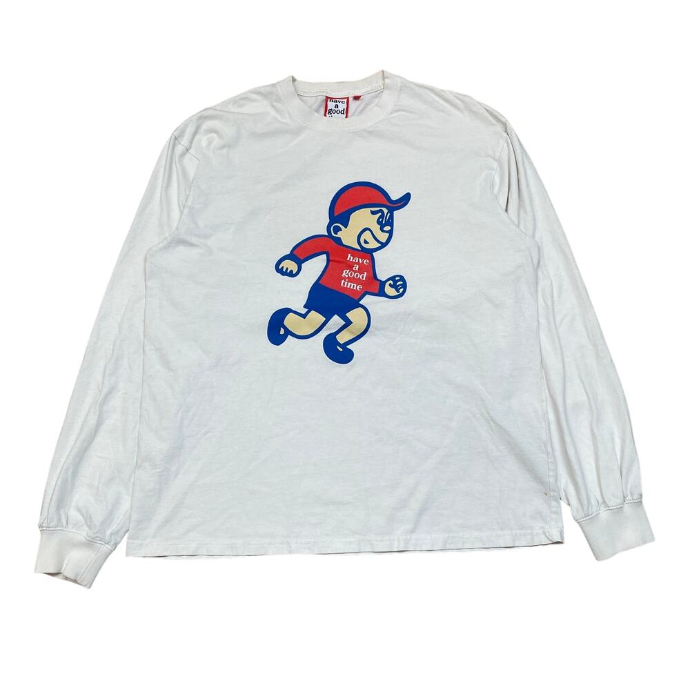 Have a Good Time Good Boy Logo Long Sleeve Shirt Men's XL